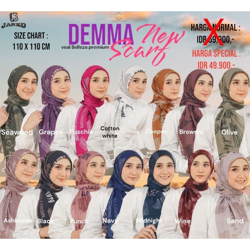 DEMMA NES SCARF by NADHERA - Harga Special