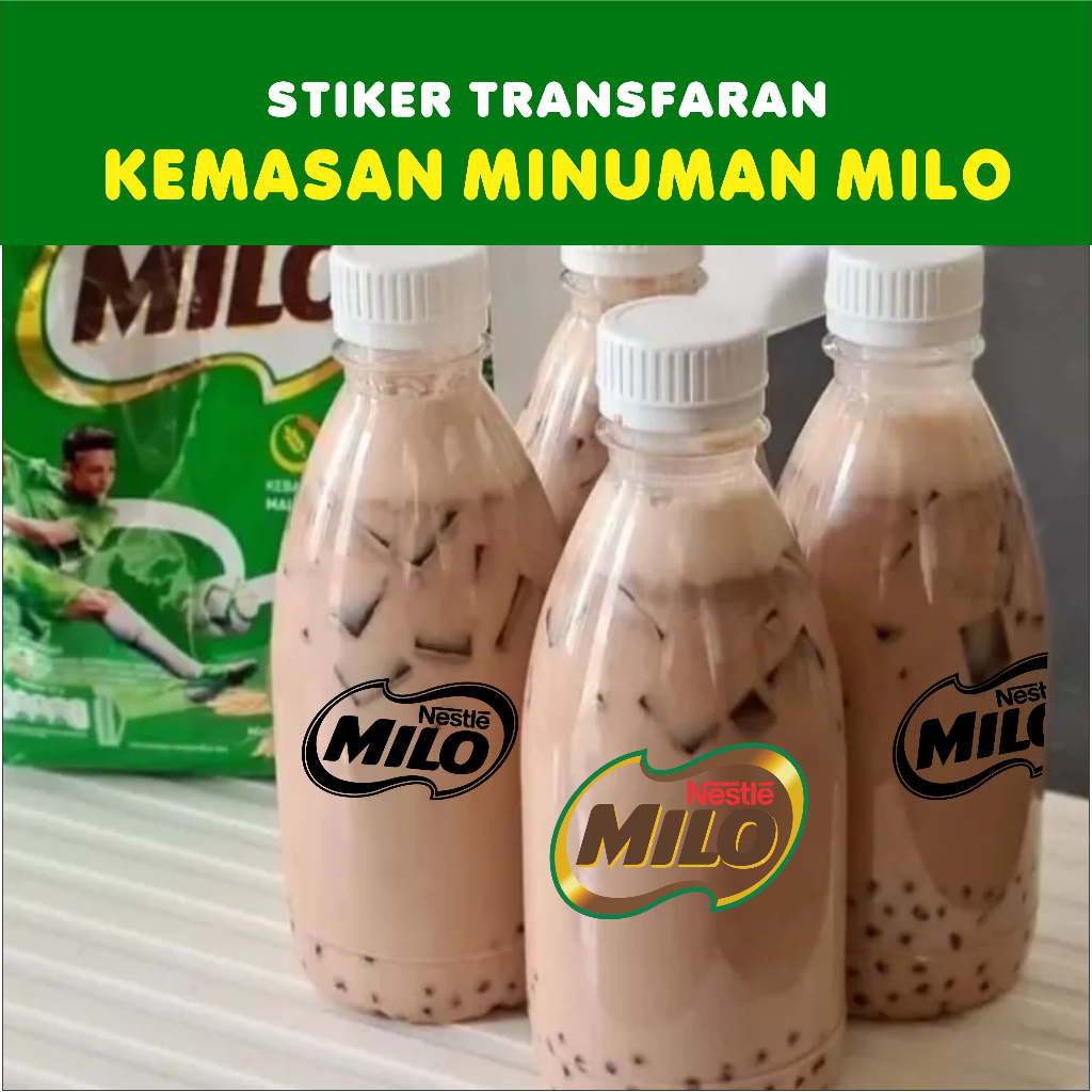 

Stiker Kemasan Minuman Milo Isi 100 Transfaran