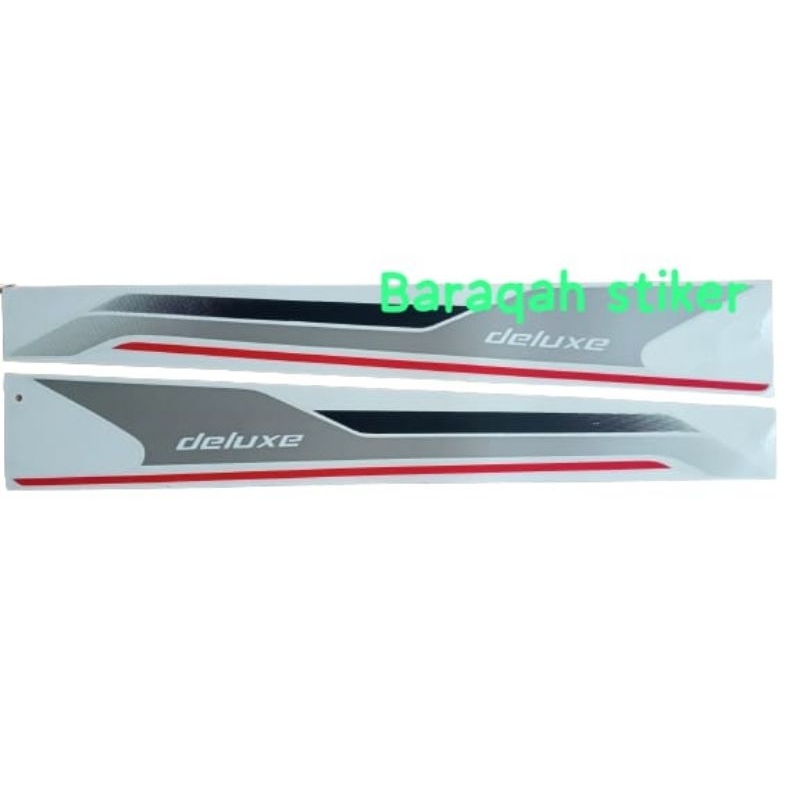 Ay00 Stiker Deluxe Mobil Sigra 2023 Hitam Silver