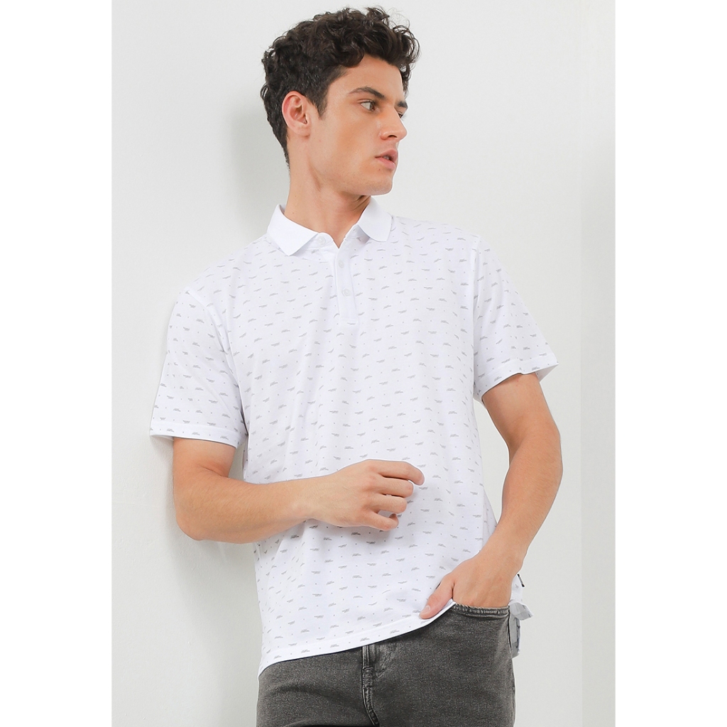 No Fear - Font Tee Regular Fit Polo Shirt - White