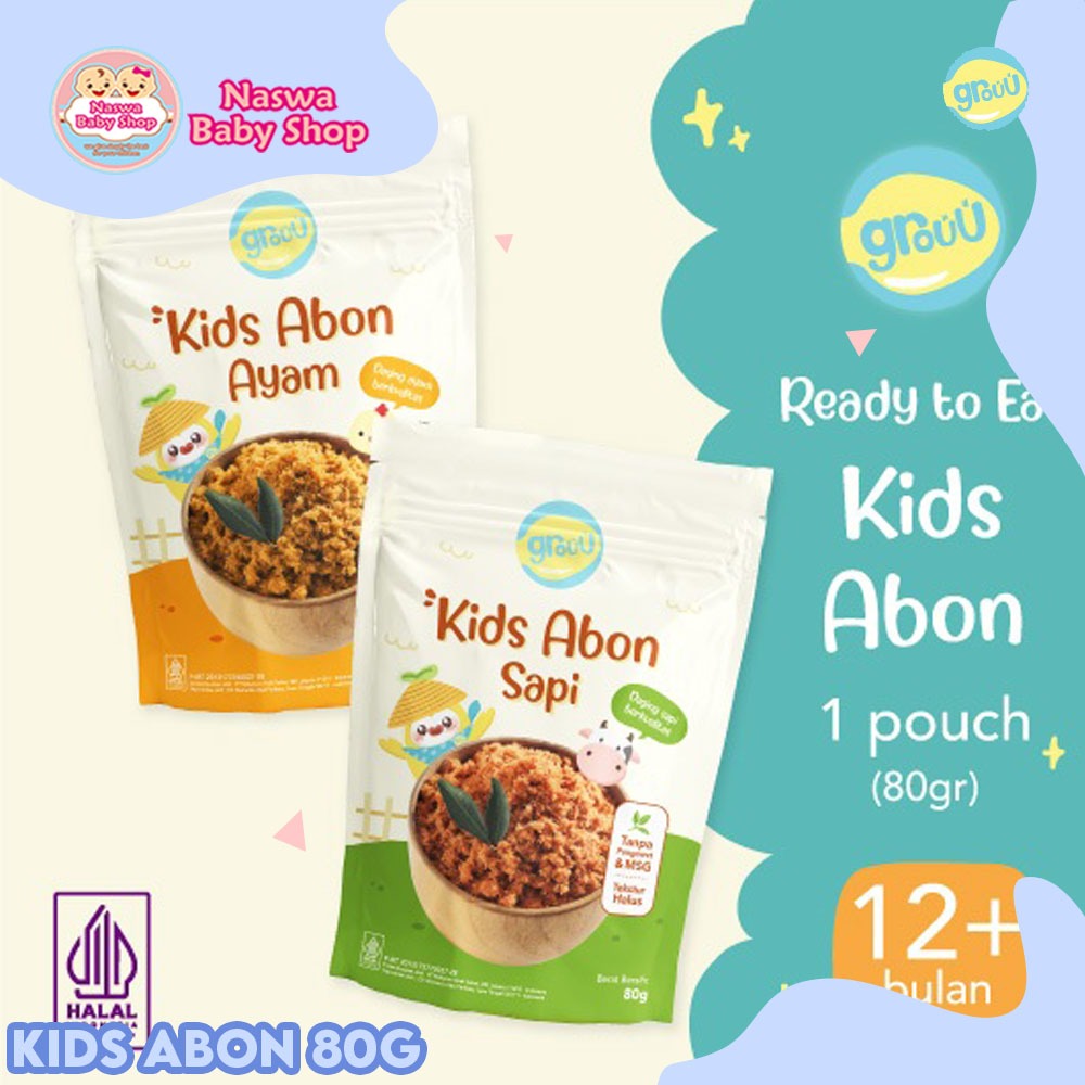 

Grouu Kids Abon MPASI Bayi Tanpa MSG & Pengawet 80g