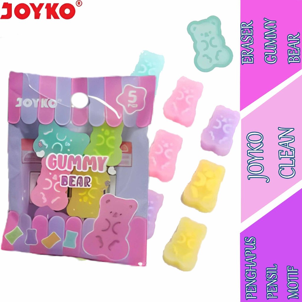 

Penghapus Pensil Motif - Joyko - Eraser Gummy Bear - 5pcs