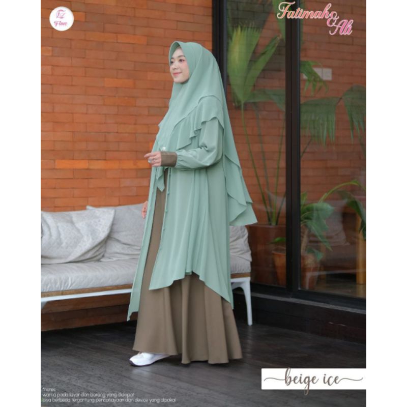 Preloved Fatimah Ali Gamis Set Khimar Sarimbit Fauz Size M Di kecilin jadi LD 96 Panjang tetap 135