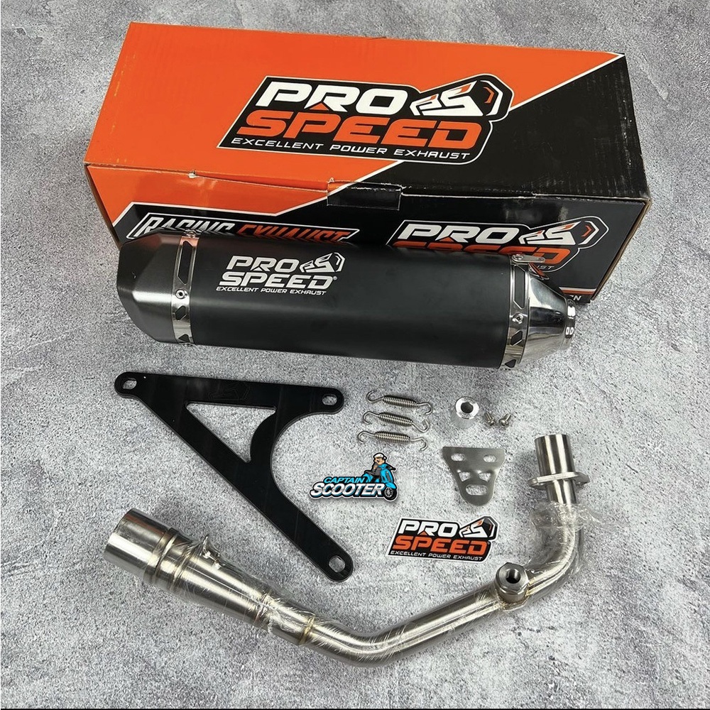 Knalpot ProSpeed CnC Black FullSystem Vespa Sprint Primavera S LX