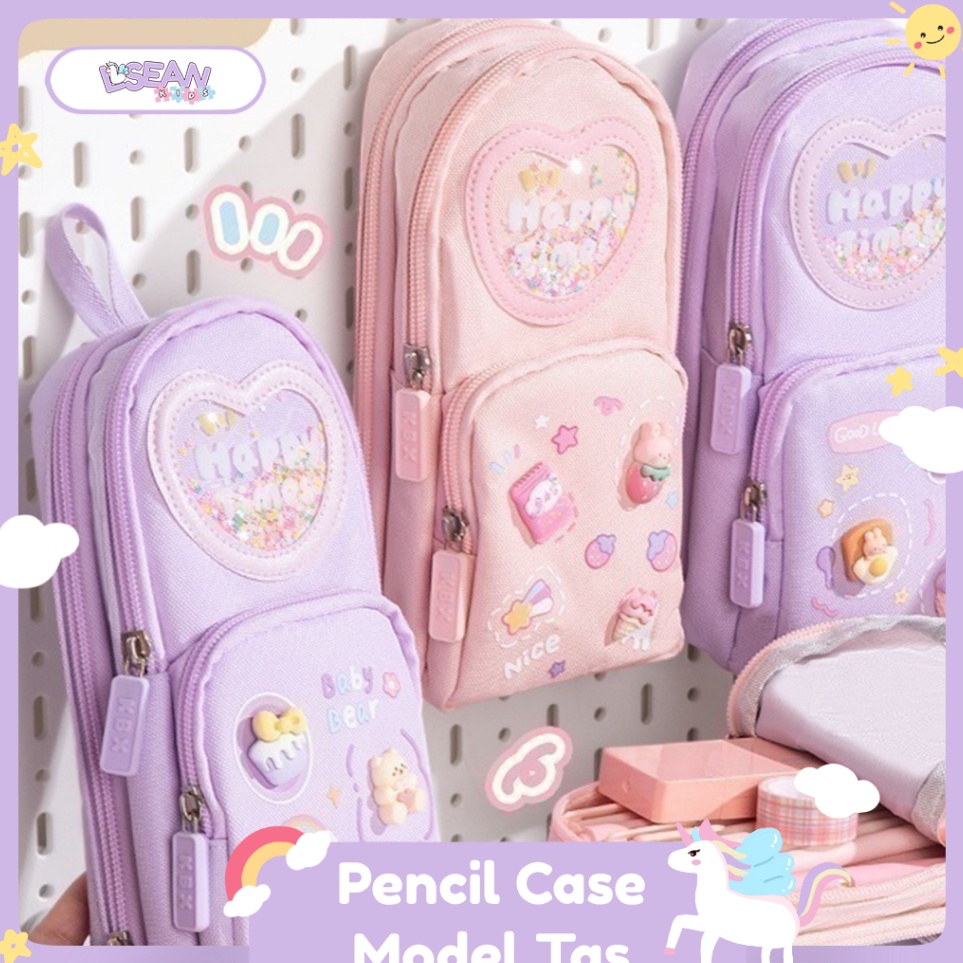 

KODE B78H PENCIL CASE HIASAN GLITTER KARAKTER 3D MODEL TAS LUCU KOREA KAPASITAS BESAR