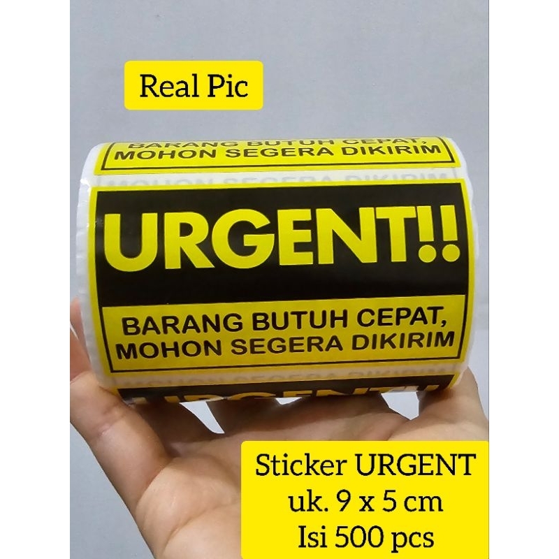

STICKER LABEL URGENT BARANG BUTUH CEPAT ISI 500PCS - WARNA KUNING - STICKER SUPER BAGUS ANTI AIR MUDAH DIPAKAI