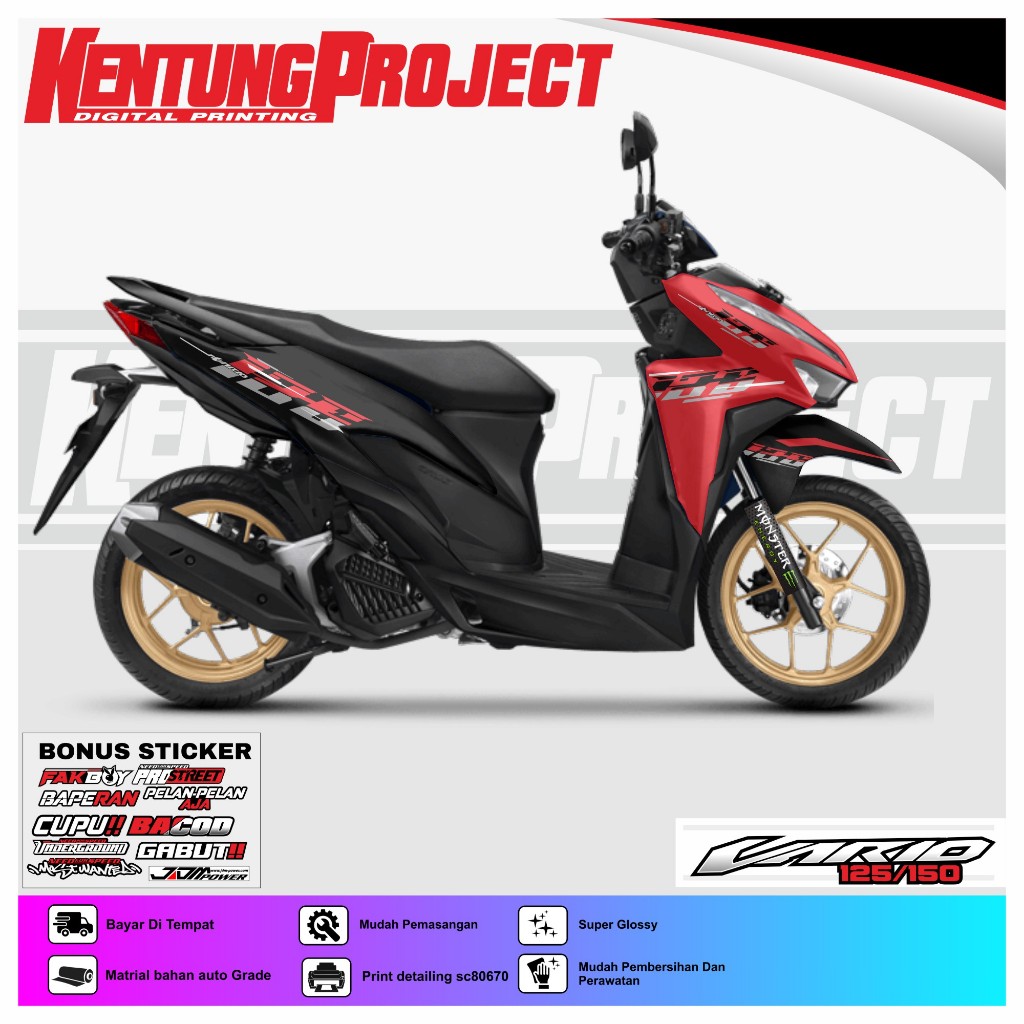 STRIPING STICKER VARIASI VARIO FACELIFT 125/150 STICKER VIRAL HOLOGRAM HONDA VARIO VIRAL