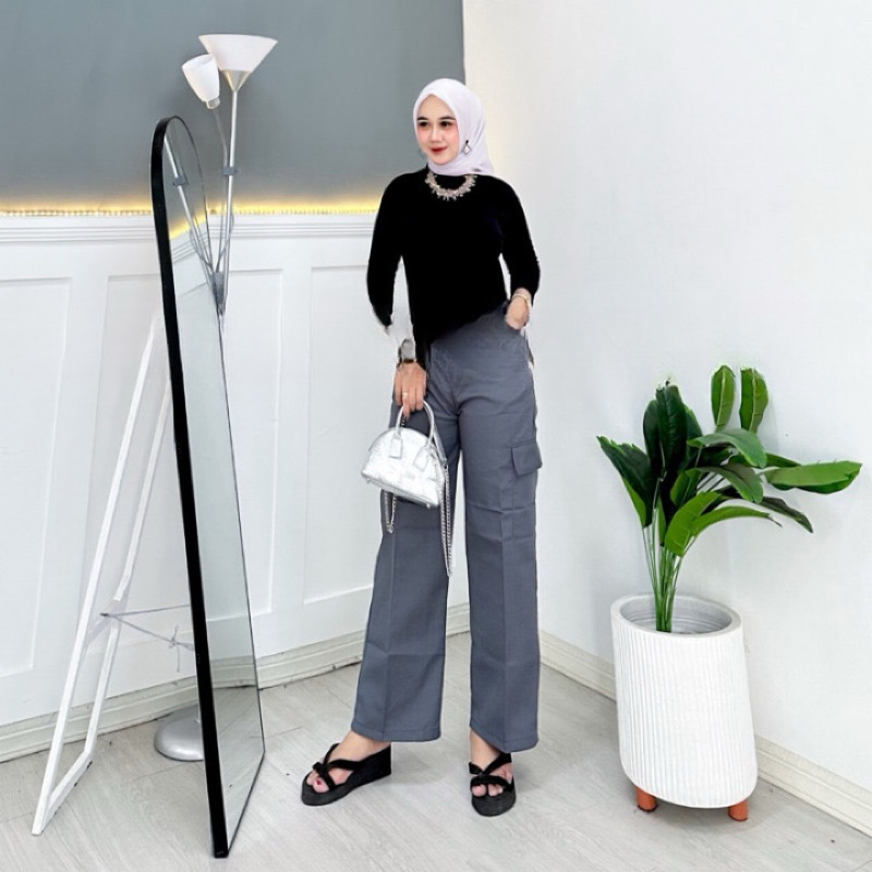 CELANA CARGO CEWEK KEKINIAN / CELANA CARGO DRILL WANITA / CELANA CARGO PANTS TREN