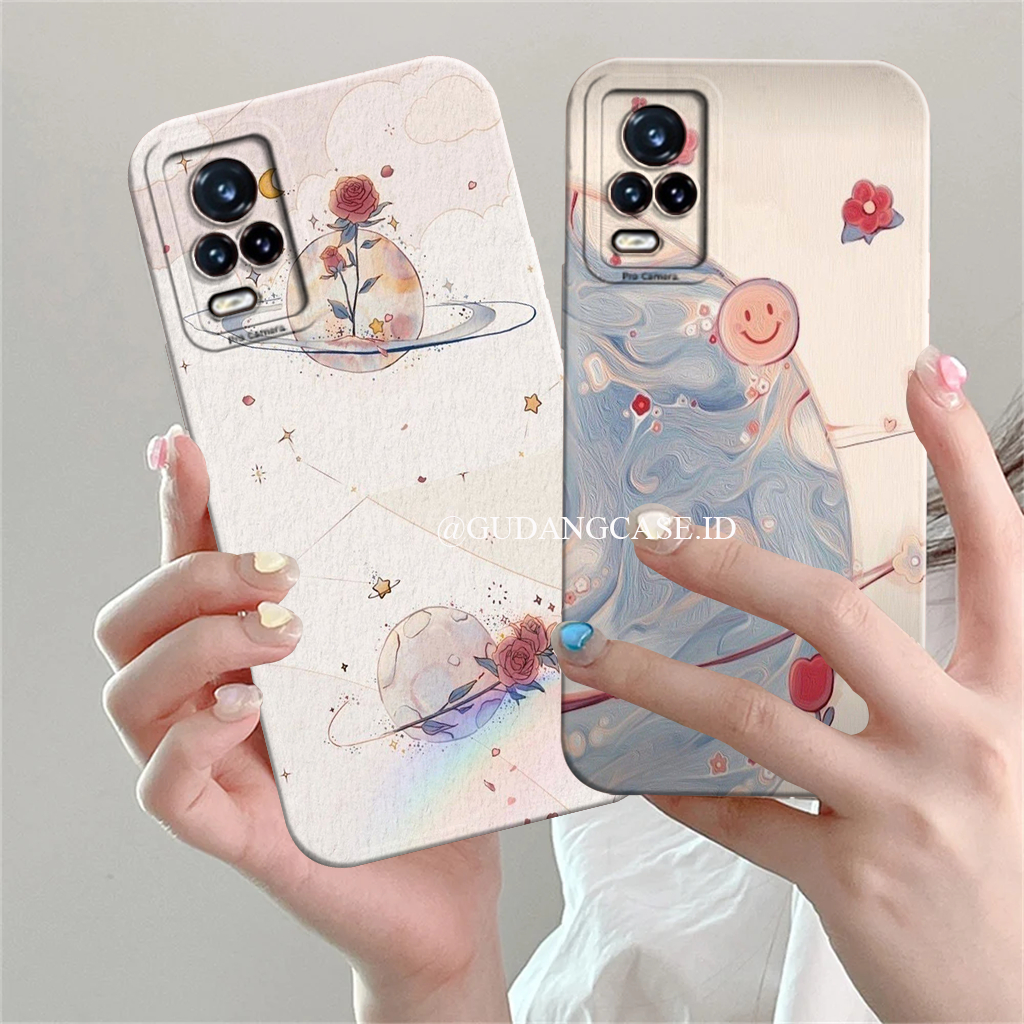 Cassing Pro Camera Vivo V20 V21 V21E V23 V23E V25 V25E V15 V15 Pro V20 SE Motif Planet