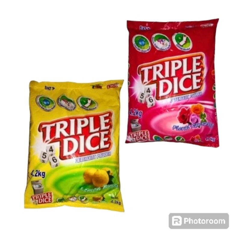Triple dice detergent powder deterjen dadu import Malaysia 4,2 kg