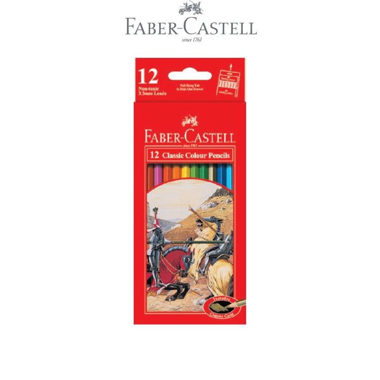 

KODE E25Q Faber castell 12 classic colour pencils Pensil kayu panjang 12 warna