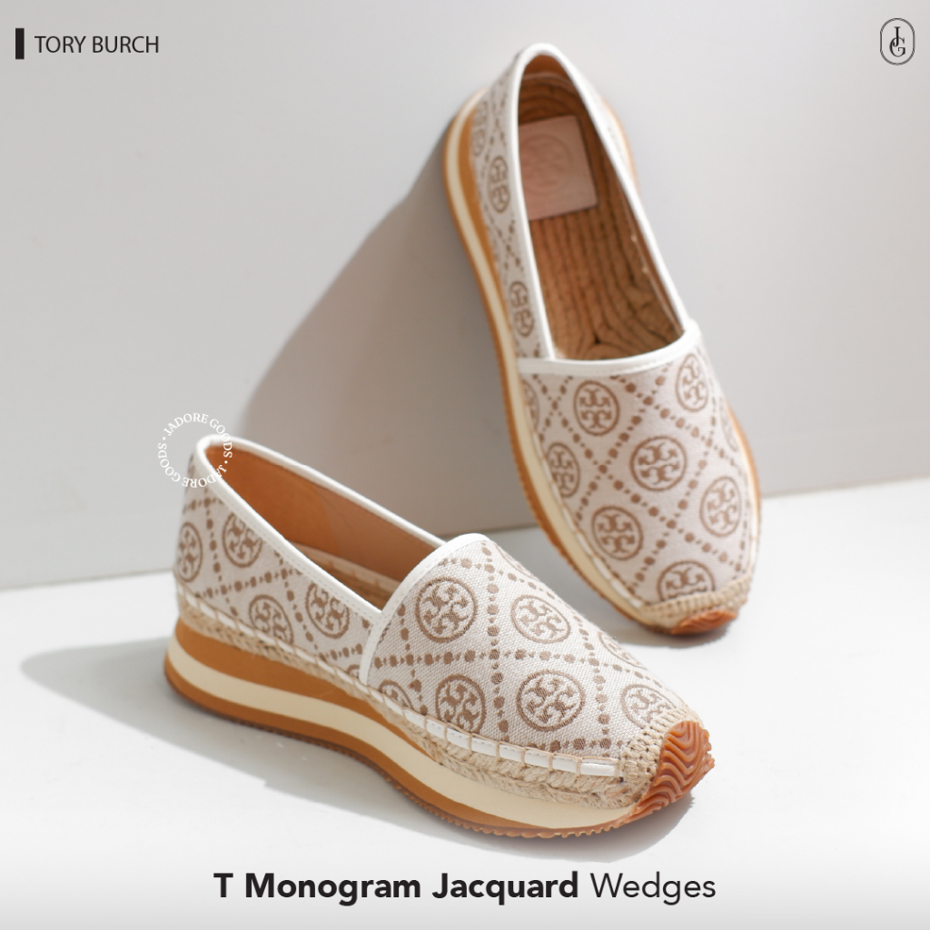 T Monogram Jacquard Wedges
