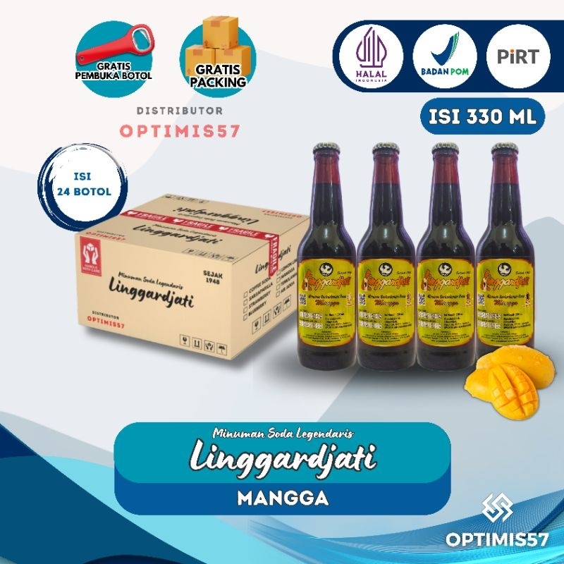 

[INSTANT] LIMUN LINGGARDJATI MANGGA | 24 BOTOL | MINUMAN SODA JADUL 1948