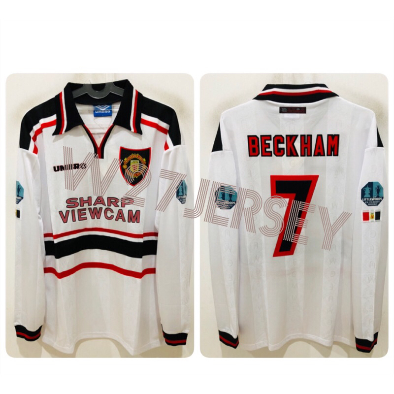 JERSEY RETRO - IVU AWAY LONGSLEEVE 1997-1999 name player Beckham + Patch