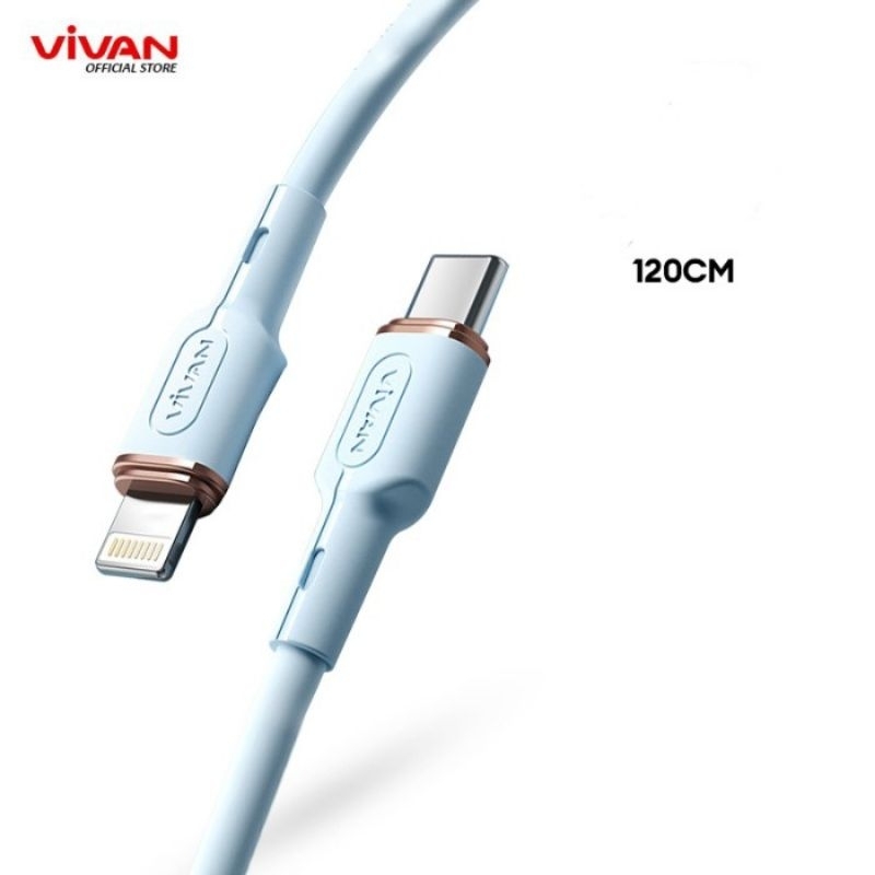 Vivan VSCL120S Kabel Charger iPhone Type C To Lightning Fast Charging Data Cable