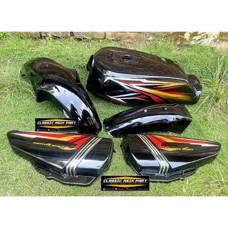 Body set rx king 2005 hitam list merah