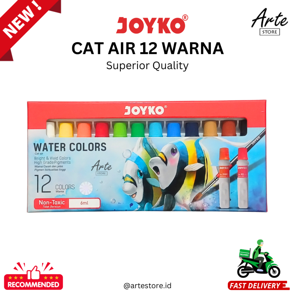 

Cat Air Joyko Watercolor 12 Warna x 6 ml