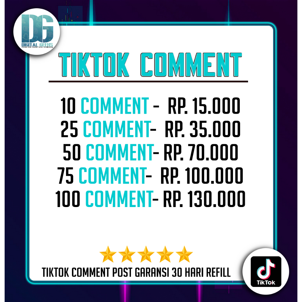 Comment Post TikTok Proses Cepat & Responsif Social Media Faceebok TikTok Instagram