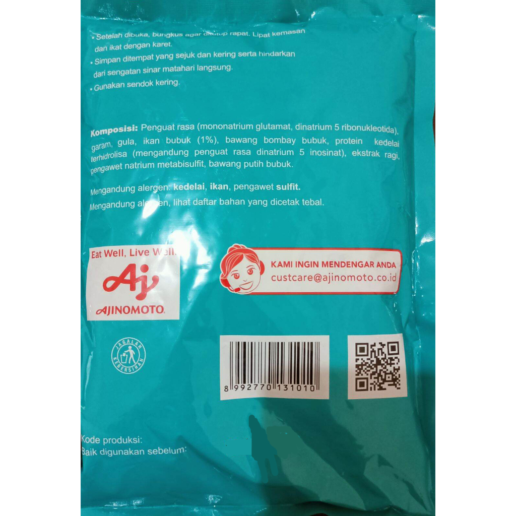 

Bny31 Ajinomoto Neriplus Ikan / Bumbu Penyedap rasa Ikan 1 kg / Neriplus rasa ikan / Neri plus