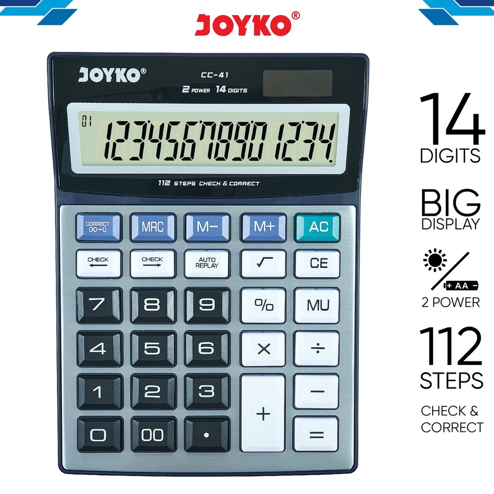 

Calculator Kalkulator Joyko CC41 14 Digits Check Correct ART D7P8