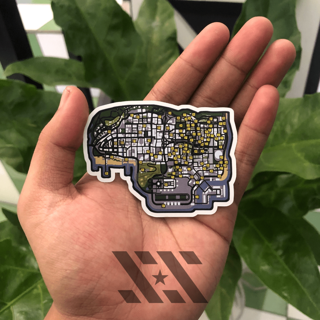 

STICKER AESTHETIC / STICKER HELM / STICKER TUMBLR / STICKER LAPTOP / STICKER HP / STICKER WATERPROOF “GTA MAP”