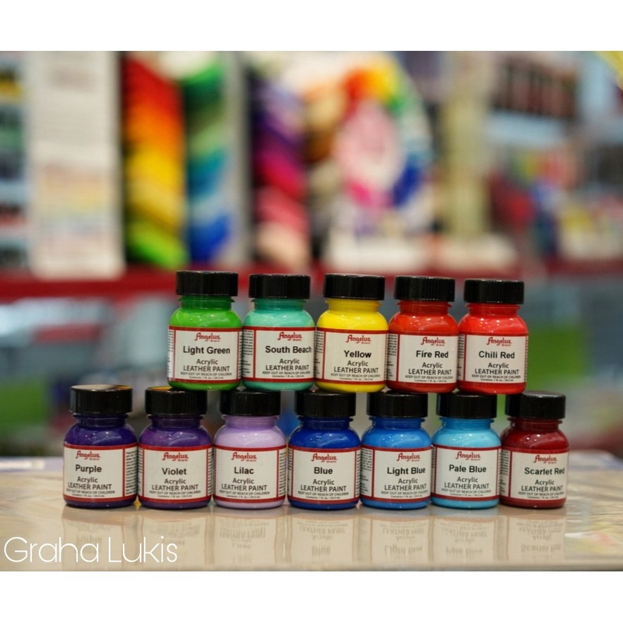 

Angelus Acrylic Leather Paints 1oz Varian 4 BLUE GREEN ART T9V7