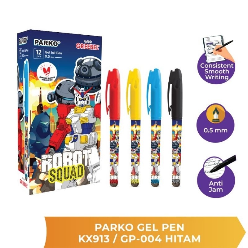 

Pulpen Parko GP-004 Gel Ink Pen 0.5mm Isi 12 Pcs