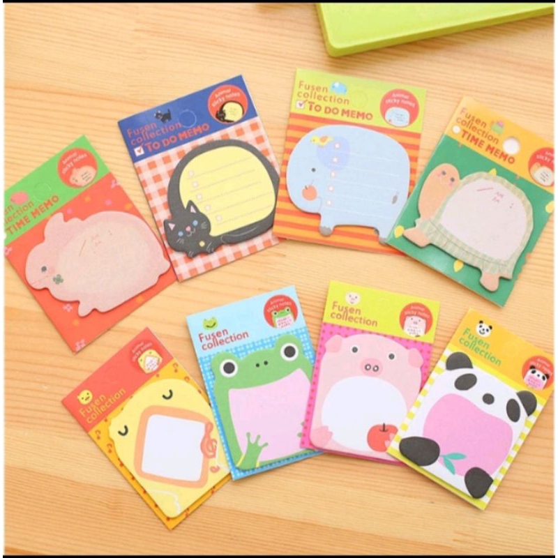 

Sticky Notes Motif HewanTempelan Kertas Catatan Memo Note Karakter Animal Mini Book