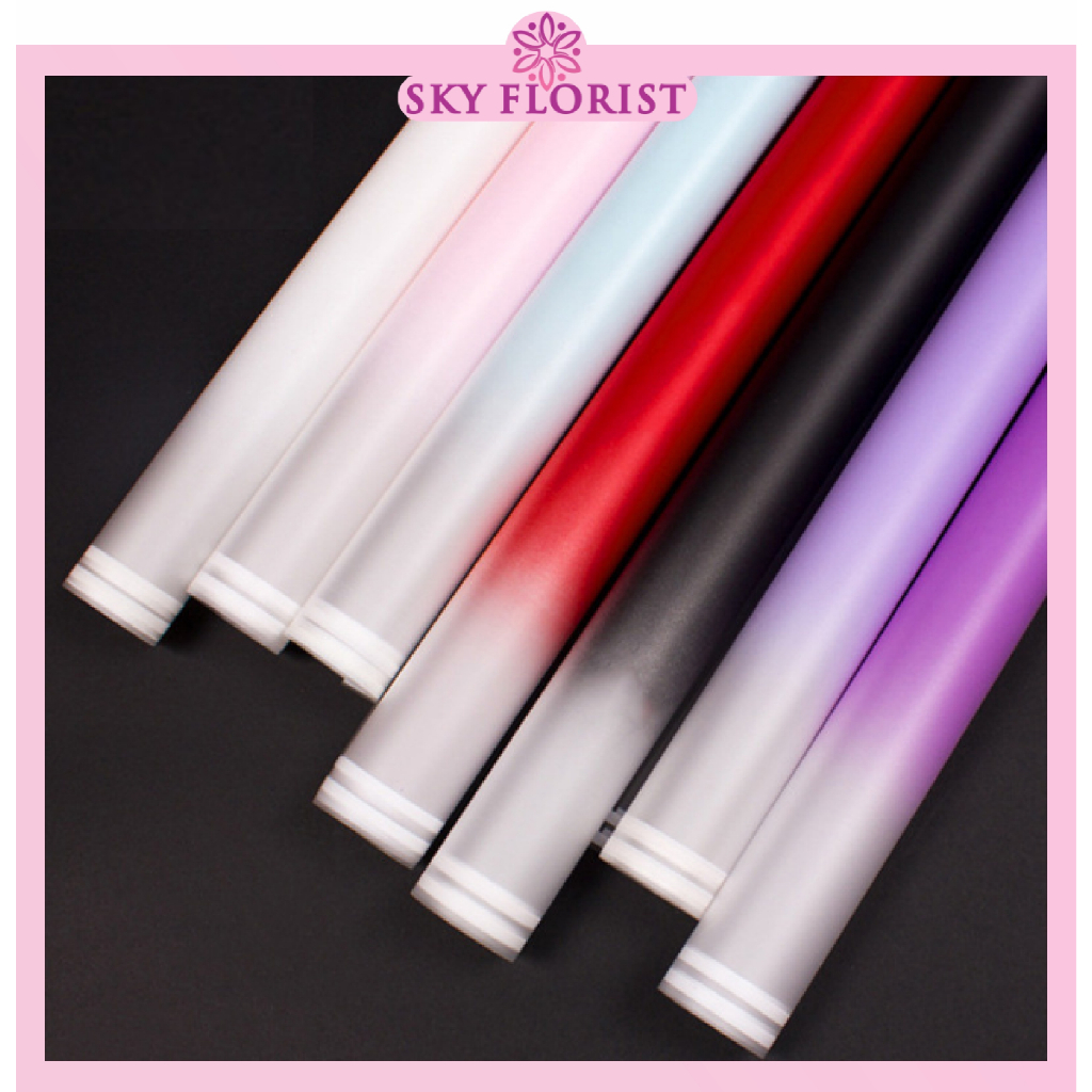

20 LEMBAR Kertas buket cellophane gradient Flower Wrapping Paper Florist KB6044