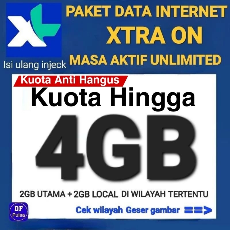 PAKET DATA INTERNET XL XTRA ON 4GB