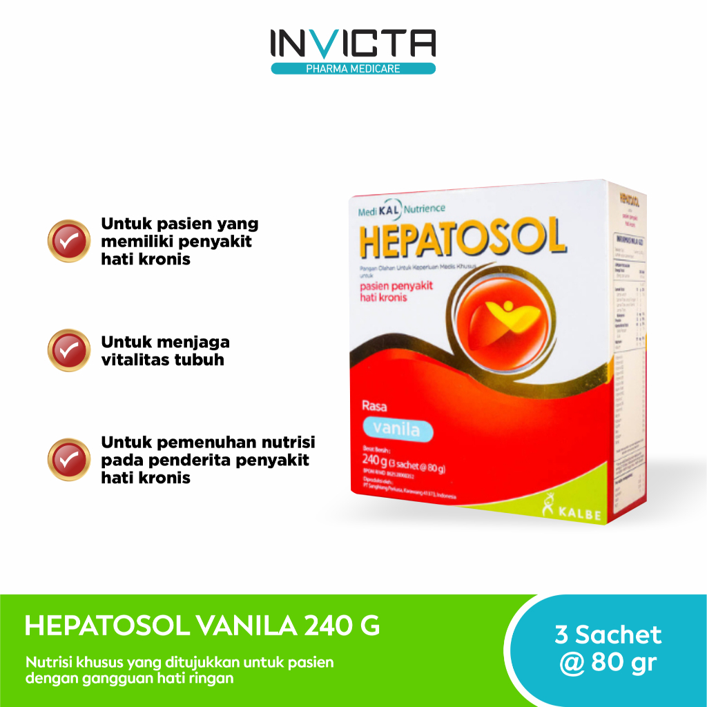 

Hepatosol Vanila (Nutrisi Kesehatan Hati) - 240 gr