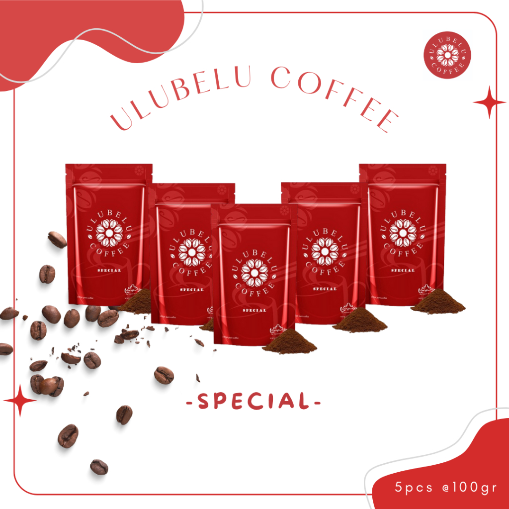 

Paket 5pcs ULUBELU COFFEE SPECIAL - Fine Grind - Kopi Lampung Asli