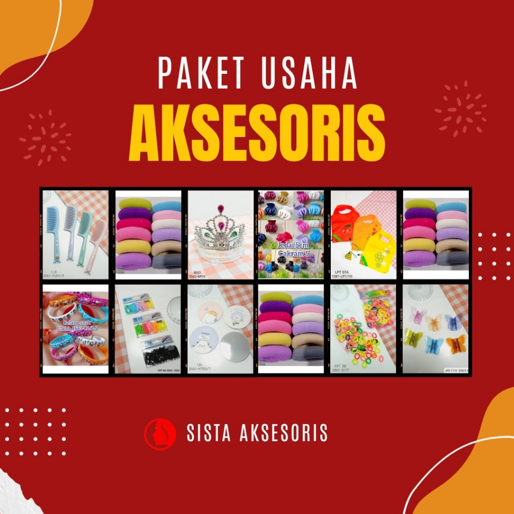 Paket Usaha Grosir Sista Aksesoris Premium | Paket Buka Toko Souvernir Hemat