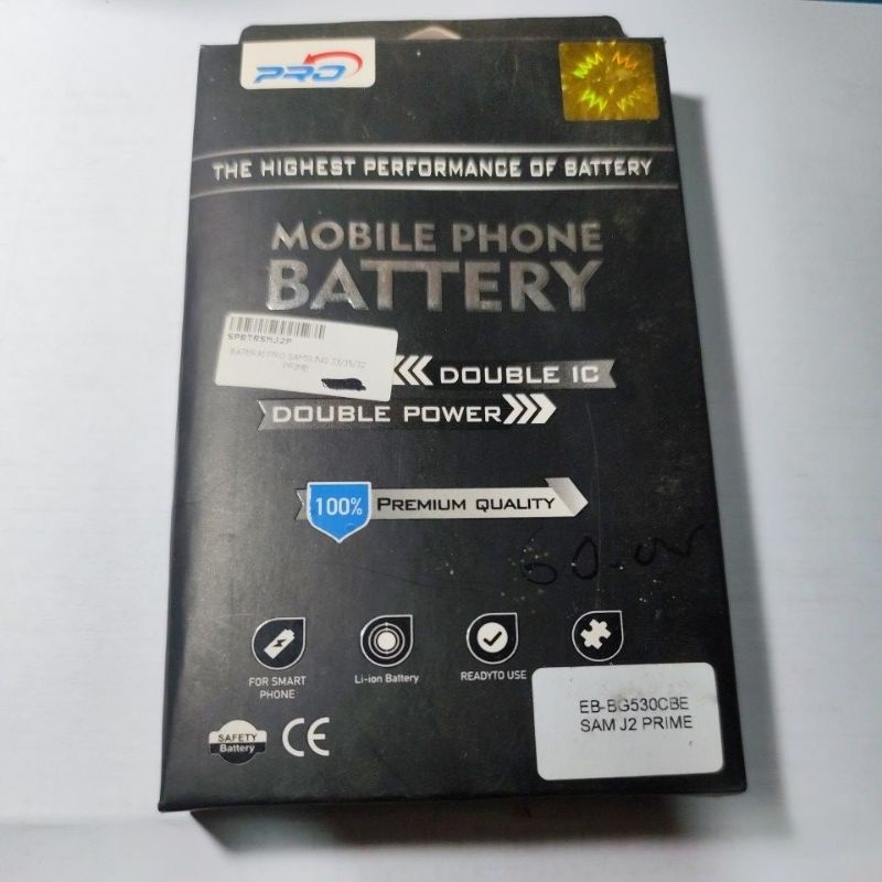 baterai samsung j2 prime/j3/j5 double power