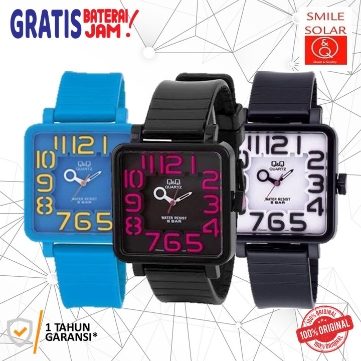 SALE 12.12 Jam Tangan Wanita Classic Casual Rubber Karet Analog Original Q&Q QNQ QQ VR06 Series