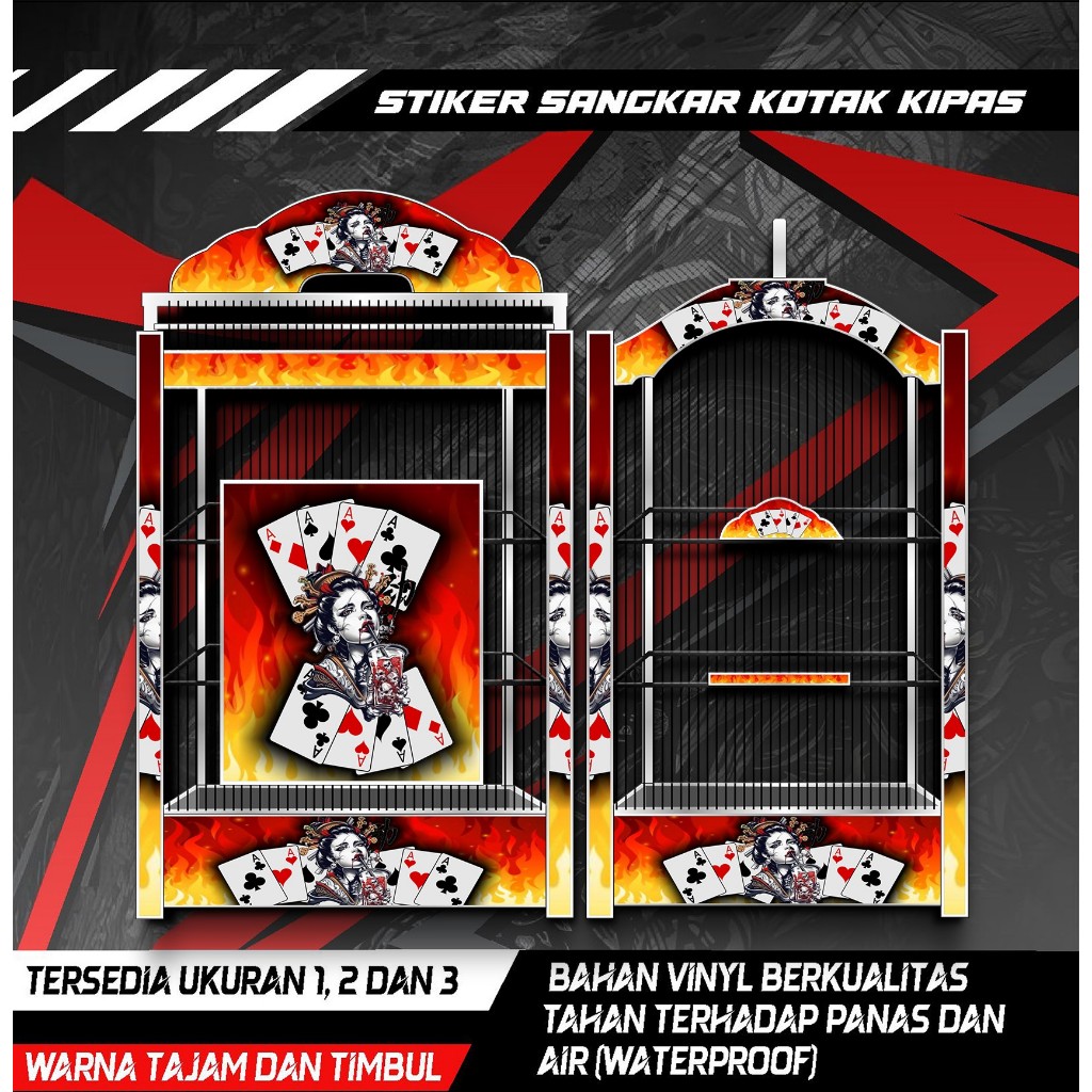 

Stiker Decal Sangkar Burung Kotak Kipas, Kacer, Kenari, Cucak Ijo, Desain Kartu, COD, Anti Air