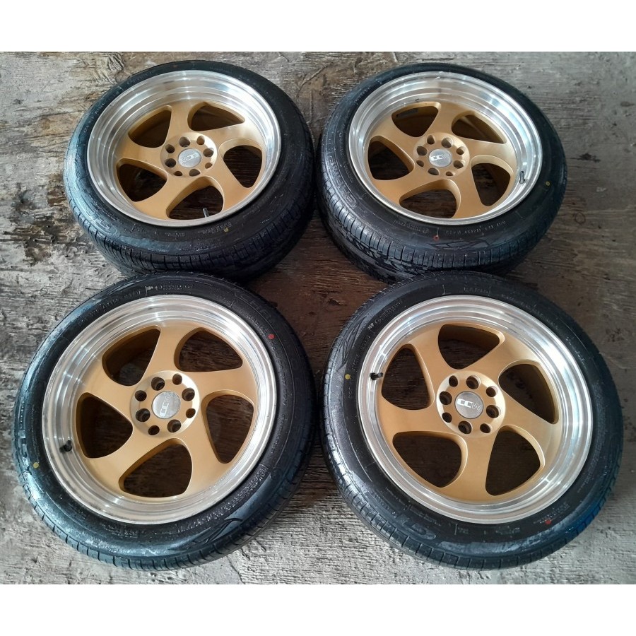 VELG RACING BEKAS CCW RING 17 LEBAR 8/9 PCD 4X100 4X114 BAN GT 205 50 R17 BUAT LIVINA MOBILIO AVANZA