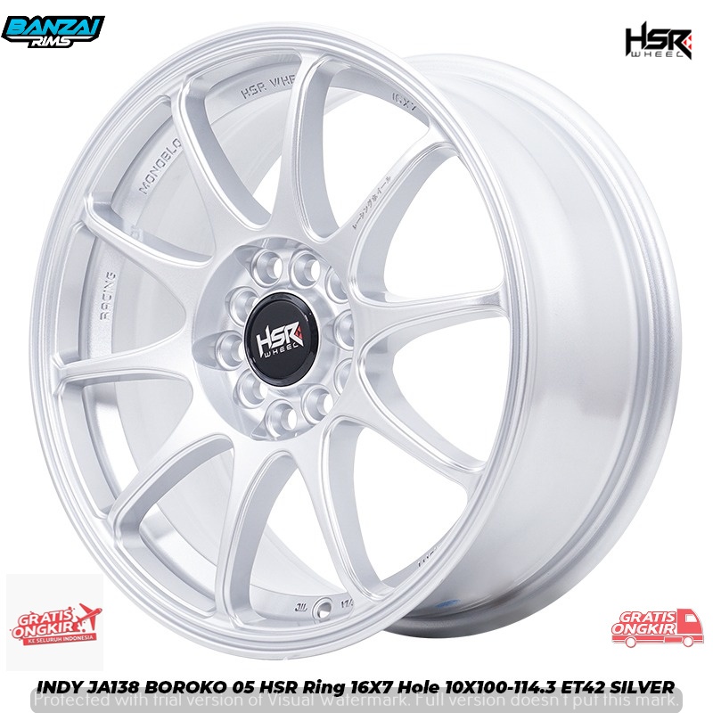 Velg racing avanza veloz altis sienta br-v ertiga velg HSR INDY Ring 16 pelek ring 16