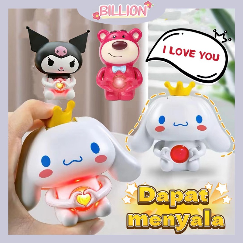 BILLION [Lampu Audio Versi] Lampu Tidur Kawaii 3D LED Lotso Sanrio Figure Kartun Cinnamoroll Hadiah 