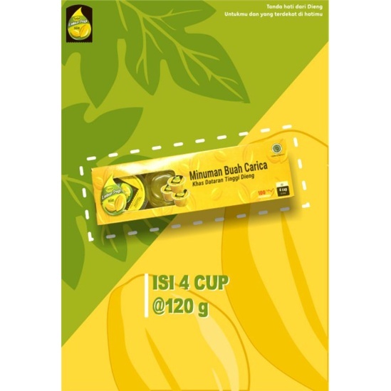 Carica Segar Merk Embun Pagi 1 Box isi 4 Cup Carica Dieng Khas Wonosobo