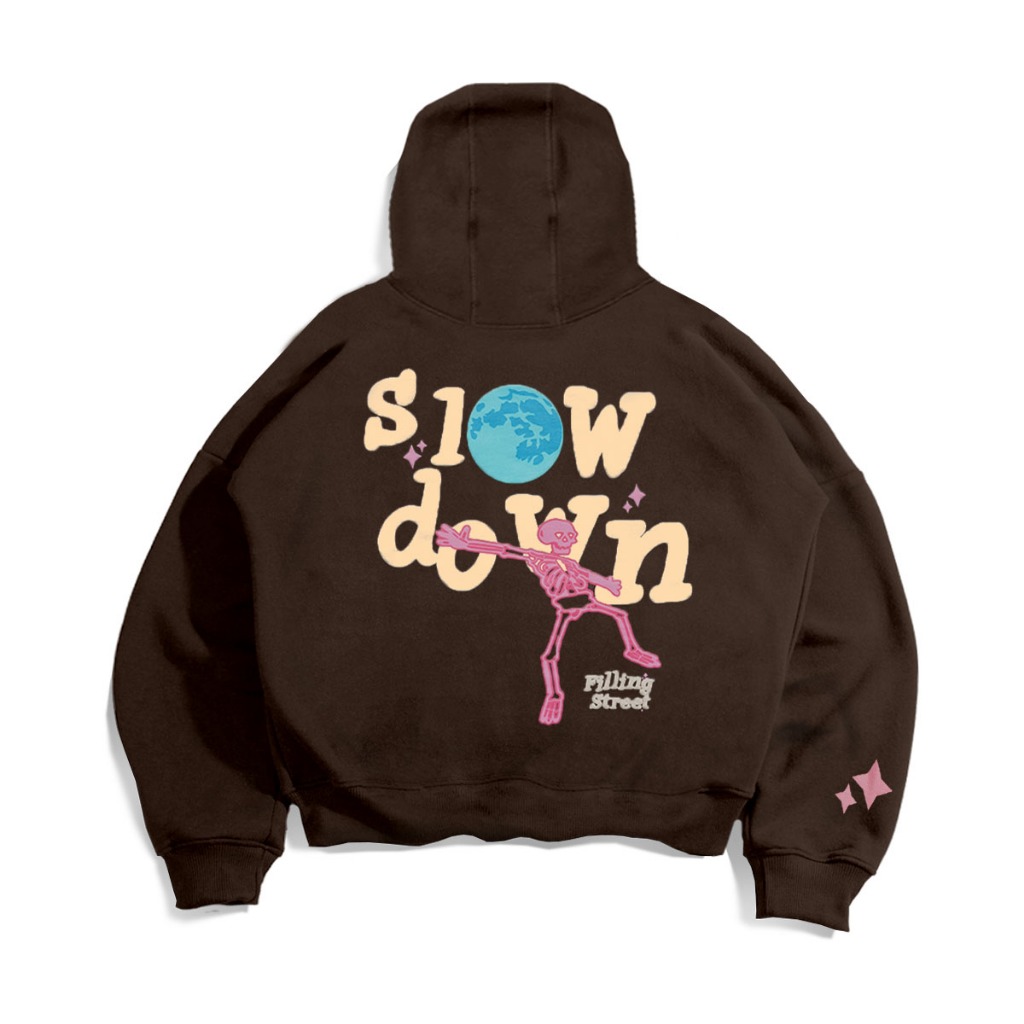 Hoodie Boxy oversize Fillingstreet - HD dkdc Brown