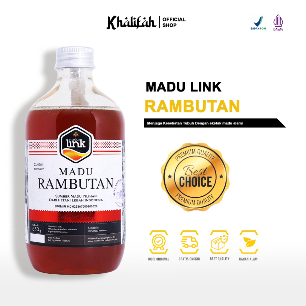 

Madu Link Rambutan - Menjaga daya tahan tubuh - 650 Gram