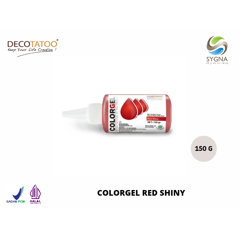 

Colorgel Red Shiny 150 gr - Decotatoo (Gel Pewarna Makanan & Minuman)