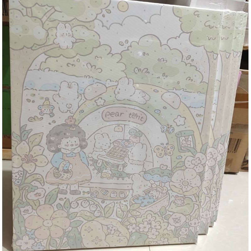 

RB Canvas Painting By Number 20X30 CM , 30x30 CM , 40X50 CM / Melukis Mewarnai Kanvas Nomor Prakarya