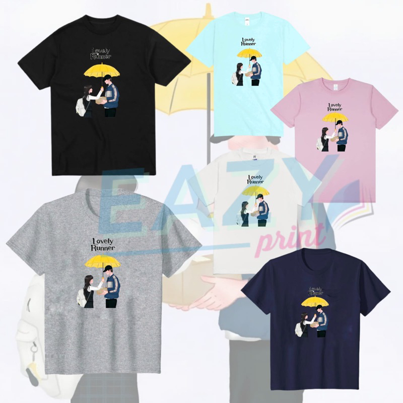 KAOS PAYUNG KUNING SCENE LOVELY RUNNER KDRAMA BAJU TSHIRT MERCH KOREAN DRAMA WEBTOON BYEON WOO SEOK 