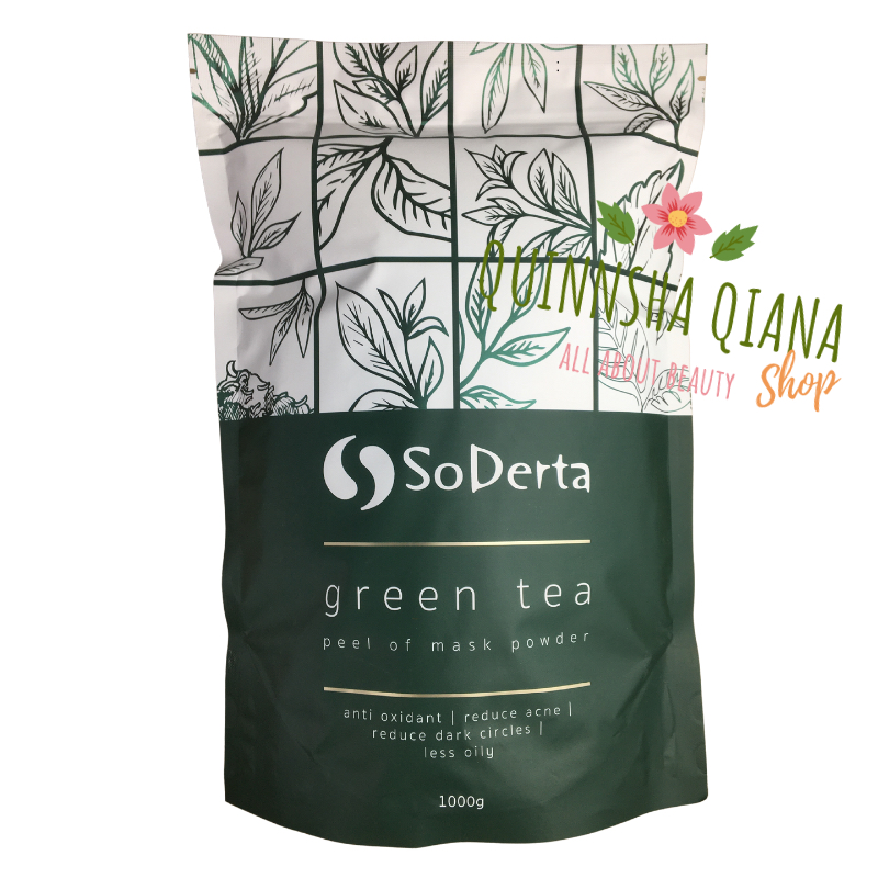 SODERTA GREEN TEA PEEL OFF MASK 1KG ANTIOKSIDAN Masker Wajah Bubuk Kiloan BPOM Organik Murah Pill Of
