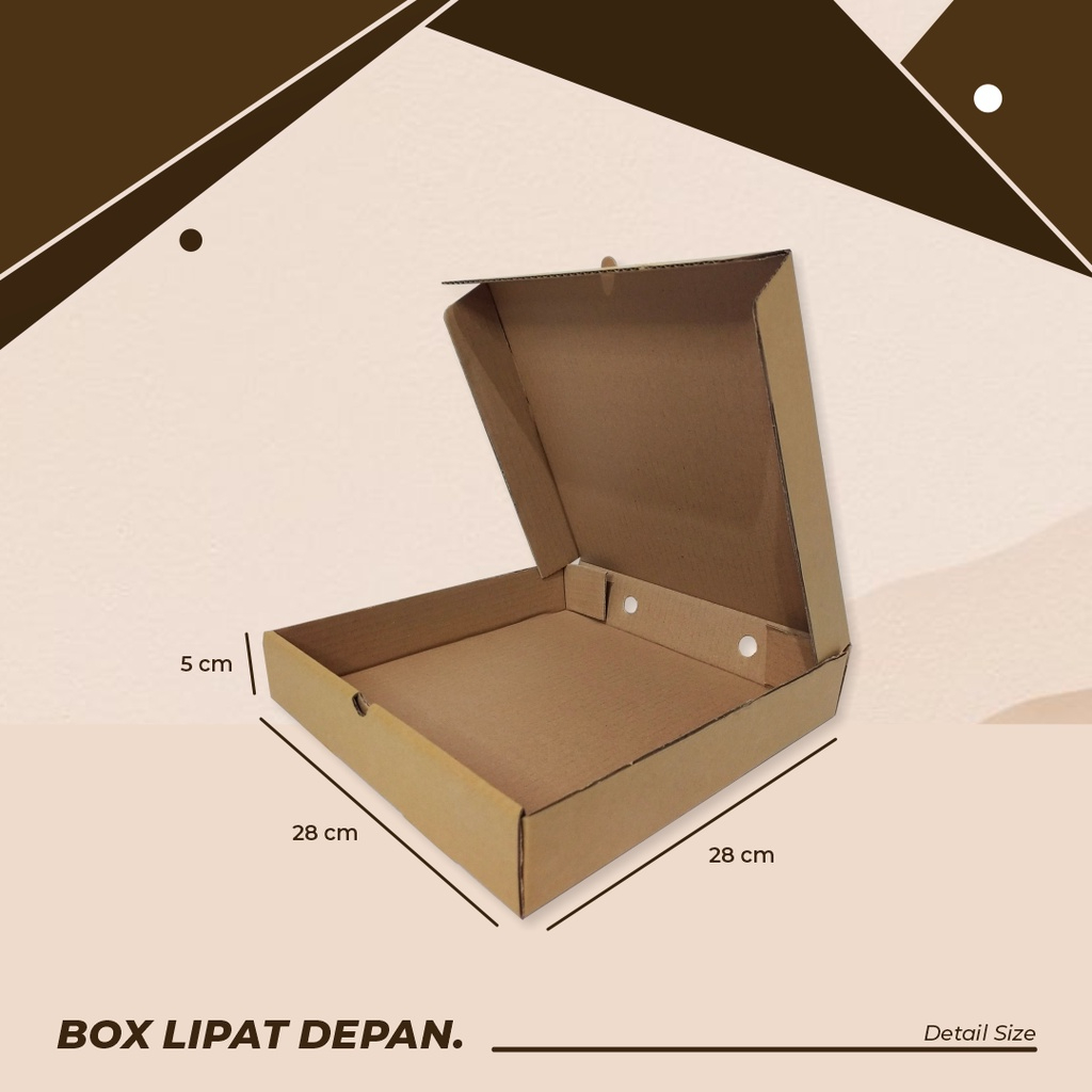 

KARDUS/BOX LIPAT DEPAN UK. 28 x 28 x 5 cm - Polos/Karton/Giftbox/Packaging/Kado/Souvenir/Hampers/BoxKue