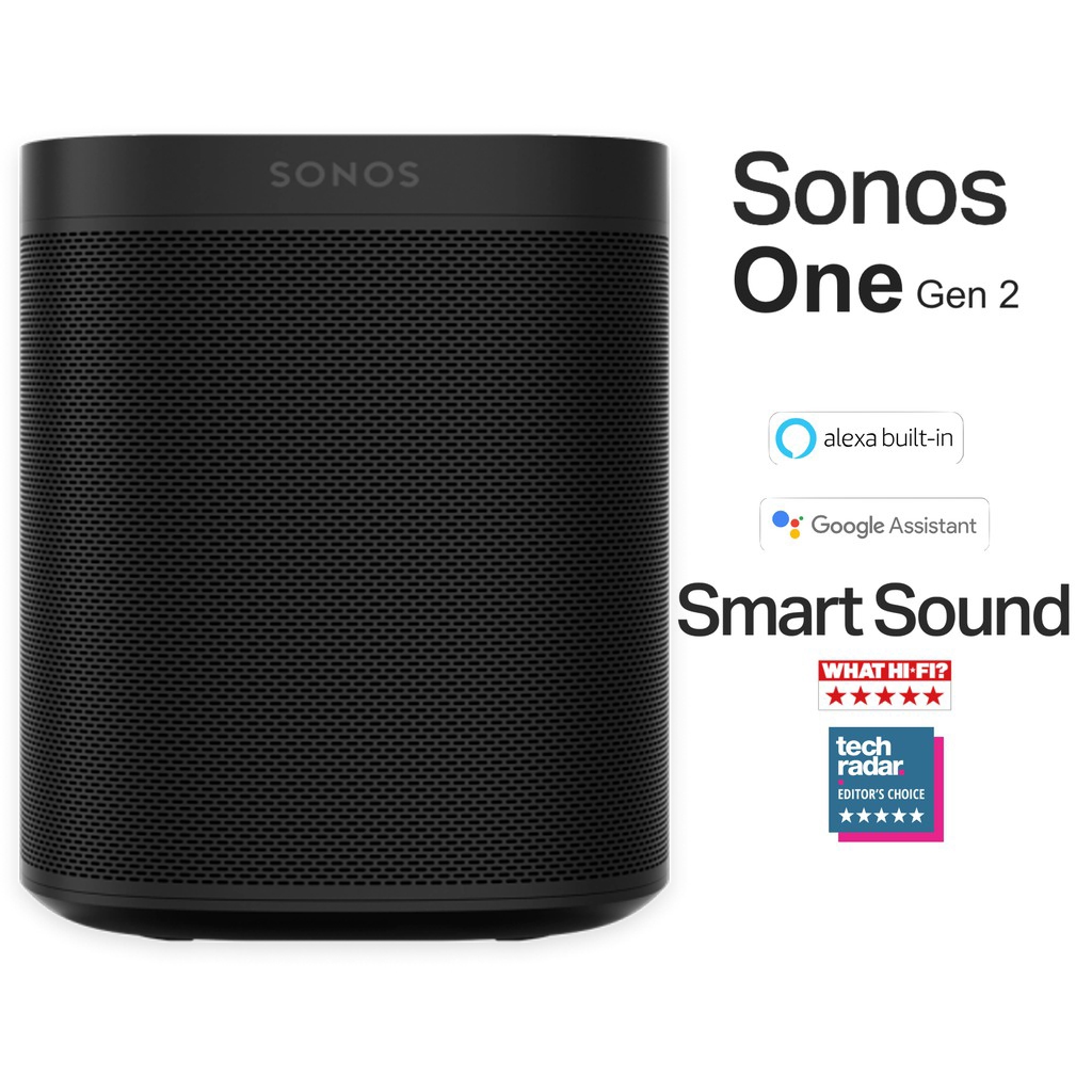Sonos One gen 2 multi room voice control active wireless speaker