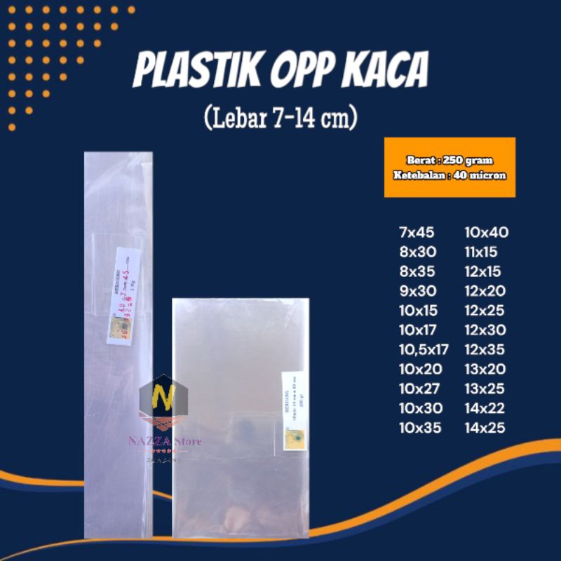

Plastik opp tanpa lem 250 gram lebar 7-14 cm