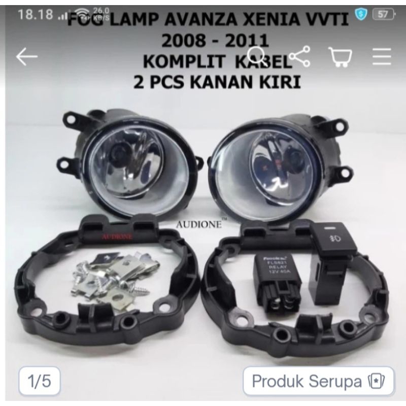 Foglamp , Avanza VVTI TH 2008 - 2012.